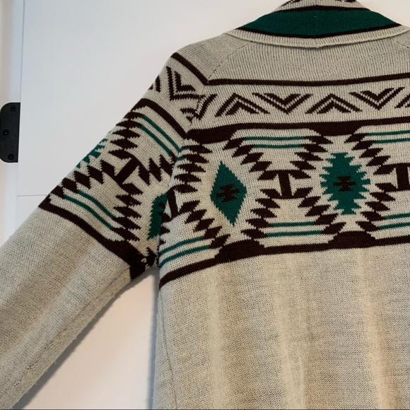 Pink Owl | Open Front Patterned Knit Sweater - Picture 9 of 14